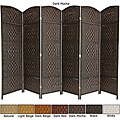 Wood and Fiber 6-foot Diamond Weave Room Divider (China)