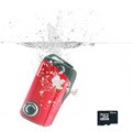 SVP Aqua HDV1000 Red Waterproof Digital Camcorder with Micro 16GB Card