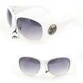 Women's 11182 White Shield Sunglasses