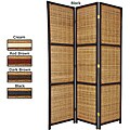 Wooden 6-foot Woven Accent Room Divider (China)