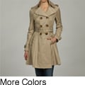 Miss Sixty Womens Double-breasted Studded Trench Coat