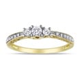 10k Yellow Gold 1/4ct TDW Diamond 3-stone Ring (G-H, I2-I3)