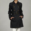 London Fog Womens Denim Trench Coat