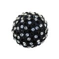 Sterling Silver Black and White Crystal Dome Ring