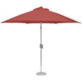 Aluminum Red 9-foot Outdoor Market Umbrella with Crank and Auto-tilt