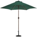 Aluminum Green 9-foot Thermometer/ Lighted Umbrella w/ Crank and Tilt