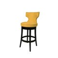 Augusta Black Wood Counter Stool