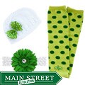Headbandz Lime Green/ White 5-piece Baby Accessory Pack