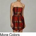 Issue New York Women's Strapless Plaid Cocktail Dress