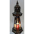Bronze Stained Glass Princess Lamp (Morocco)