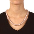 Crystale Silvertone Pink Faux Pearl 20-inch Necklace