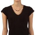 Crystale Goldtone Brown Crystal Necklace