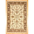 Afghan Hand-knotted Beige/ Brown Oushak Wool Rug (5'9 x 8'9)