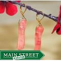 Goldplated Gilded Cherries Quartz Earrings