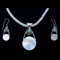 Silver Mother of Pearl, FW Pearl and Labradorite Jewelry Set (USA)
