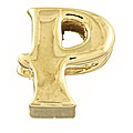 Signature Moments 14k Gold over Silver 'P' Alphabet Bead