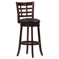 Verona Lattice Back Espresso 29-inch Swivel Chair