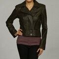 Nicole Miller Women's Leather and Wool Jacket