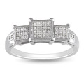 10k White Gold 1/10ct TDW Diamond Fashion Ring (G-H, I2-I3)