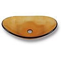Iced Tea Modern Tempered Glass Vessel Bathroom Sink