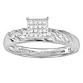 Sterling Silver 1/8ct TDW Diamond Engagement Ring (H-I, I3)