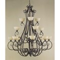 Segovia 3-tier Peruvian Bronze 16-light Chandelier