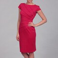 London Times Women's Sunburst Seamed Dress