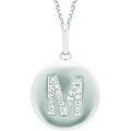 Sterling Silver 1/10ct TDW Diamond Initial 'M' Necklace (H-I, I2-I3)