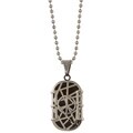 Stainless Steel Men's Peace Sign Dog Tag Necklace