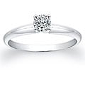14k White Gold 1/4ct TDW Certified Diamond Engagement Ring (H-I, SI2-SI3)