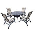 Savannah Outdoor Classics Bianca 5-pc Aluminum Sling Patio Furniture Set with Motion Chairs