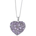 La Preciosa Sterling Silver Amethyst Heart Necklace
