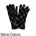 Cejon Women's Plaid Velvet Gloves FINAL SALE