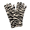 Cejon Women's Zebra Print Velvet Gloves FINAL SALE
