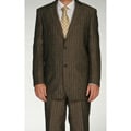Ferrecci Men's Grey Linen Two-button Suit