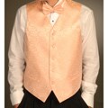 Ferrecci Men's Four-piece Peach Vest Set