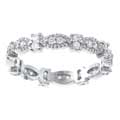Celeste Sterling Silver Stackable Cubic Zirconia Micro Pave Stack Ring