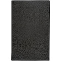Candice Olson Loomed Black Floral Plush Wool Rug (5' x 8')