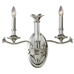 Polished Nickel 2-light Wall Sconce