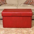 Nottingham Red Foldable Storage Ottoman