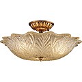 Indoor Gold Semi-flush Light Fixture