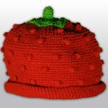 Toddler's Cotton Crocheted Strawberry Hat (Indonesia)