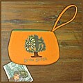 Grow Green Cotton Small Wristlet Clutch (India)