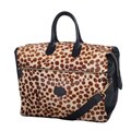 Terrida Leather/ Printed Haircalf 16-inch Carry On Box Duffel