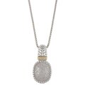 14k Gold and Silver 1/6ct TDW Diamond Heart Necklace (H-I, I1-I2)