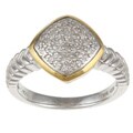 14k Gold and Sterling Silver 1/8ct TDW Diamond Ring (H-I, I1-I2) (Size 7)