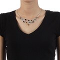 La Preciosa Sterling Silver Multi-Colored Cubic Zirconia Bib Necklace