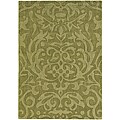 Hand-tufted Jaira Floral Green New Zealand Wool Rug (2' x 3')