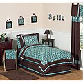 Turquoise/ Brown Bella 3-piece Full/ Queen-size Bedding Set