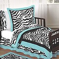Turquoise Funky Zebra 5-piece Toddler Bedding Set
